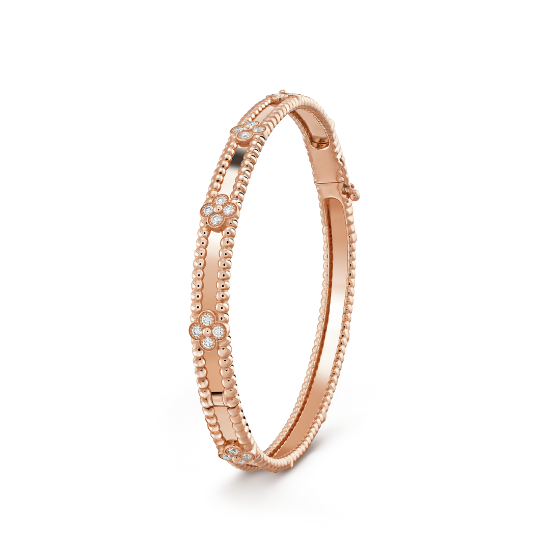 [LUCKY LOVE]CLOVER BRACELET 4MM DIAMONDS