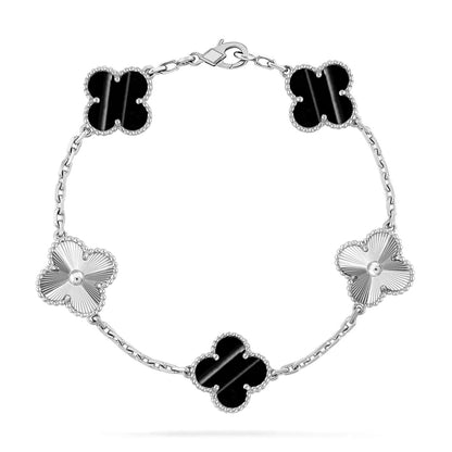 [LUCKY LOVE] CLOVER 5 MOTIF PULSAR STONE BRACELET COLLECTION