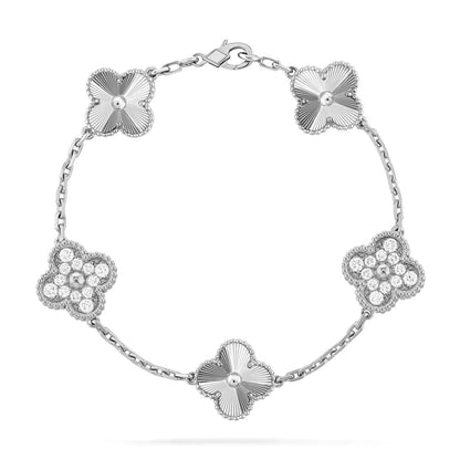 [LUCKY LOVE] CLOVER 5 MOTIF LASER BRACELET COLLECTION