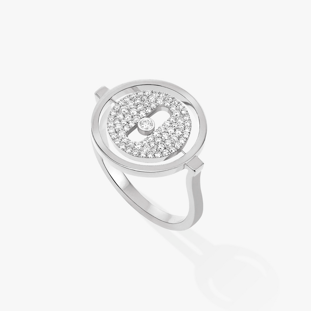 [LUCKY LOVE]LUCKY MOVE PAVED SILVER DIAMOND RING