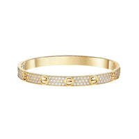 [LoveLucky] LOVE & JUSTE & Blue Veins Clover 5-Motif Diamond Bracelet Stack Set