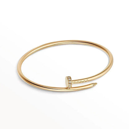 [LoveLucky] JUSTE Diamond & LOVE Diamond-Paved Bracelet Stack Set
