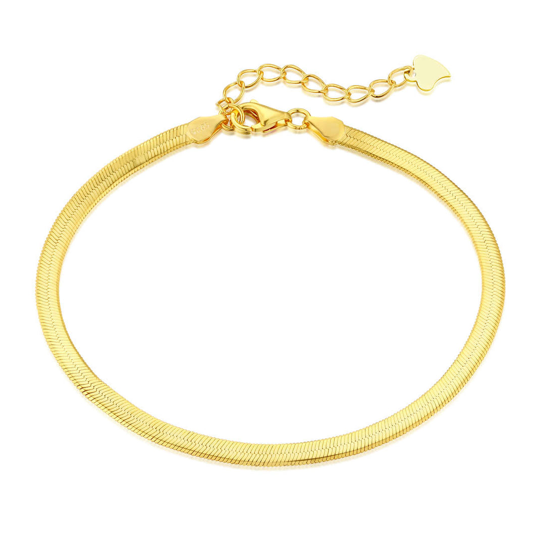 [LUCKY LOVE]Flat Snake Bone Chain Blade Necklace