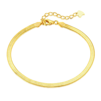 [LUCKY LOVE]Flat Snake Bone Chain Blade Necklace