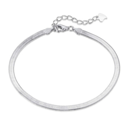 [LUCKY LOVE]Flat Snake Bone Chain Blade Necklace