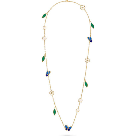 [LUCKY LOVE]LUCKY SPRING BUTTERFLY 15 FLOWER NECKLACE