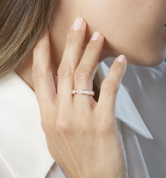 [LUCKY LOVE]ALLIANCE LIENS VIDENCE PAVED DIAMOND 4MM RING