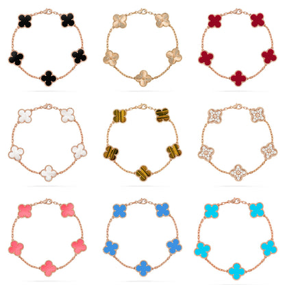 [LUCKY LOVE]CLOVER ROSE GOLD BRACELET COLLECTION,5 MOTIFS