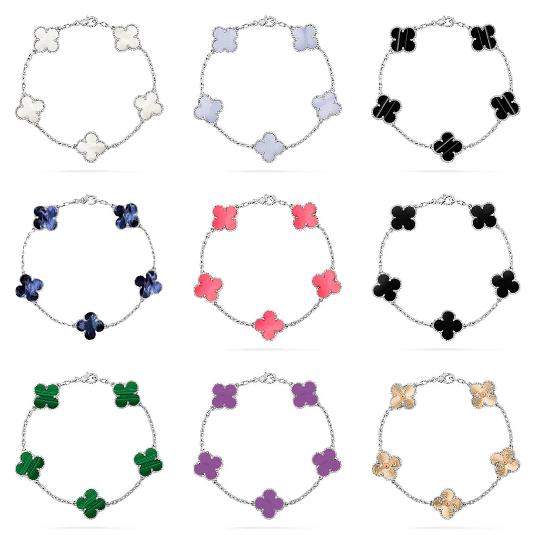 [LUCKY LOVE]CLOVER SILVER BRACELET COLLECTION,5 MOTIFS
