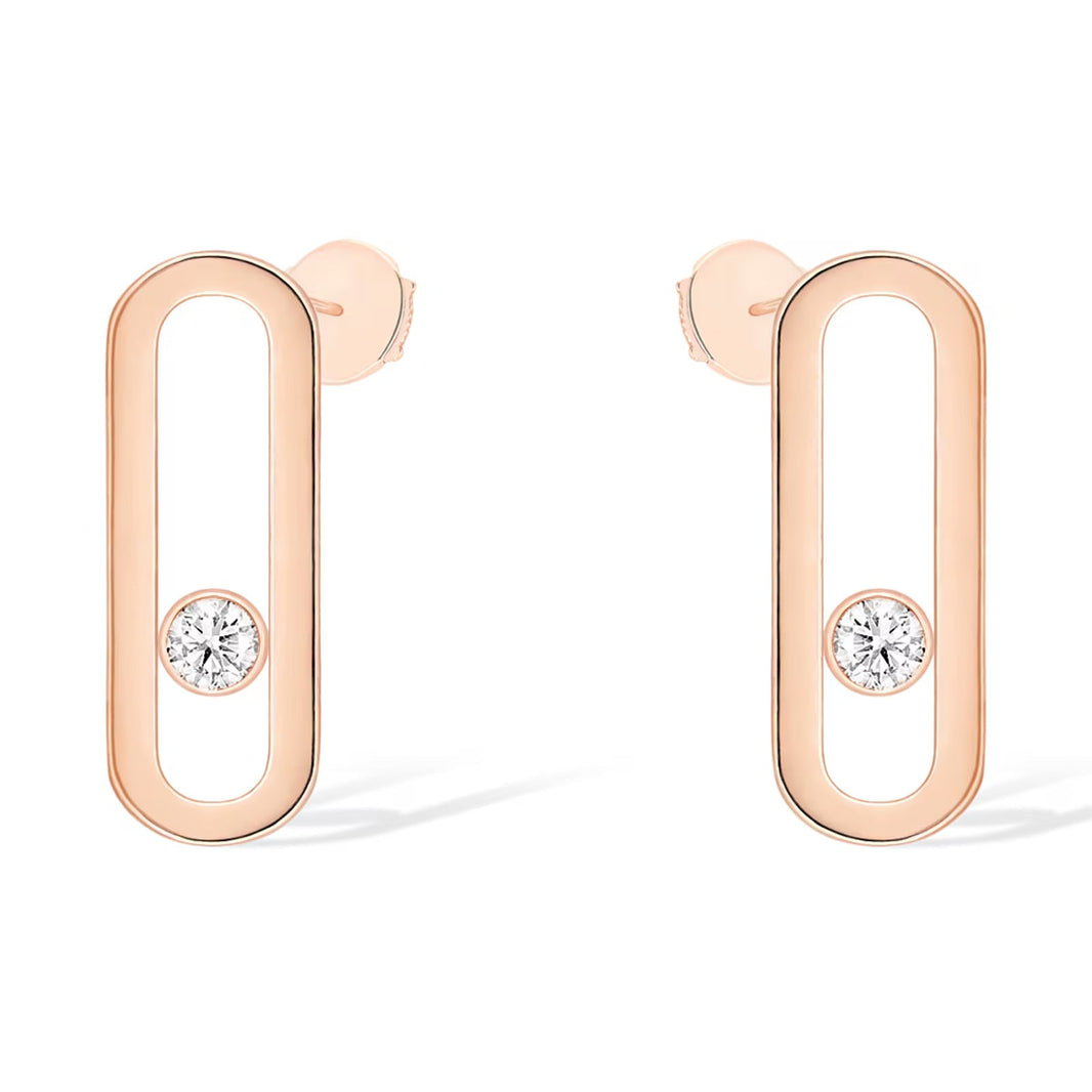 [LUCKY LOVE]MOVE UNO SMALL 1 DIAMOND EARRINGS