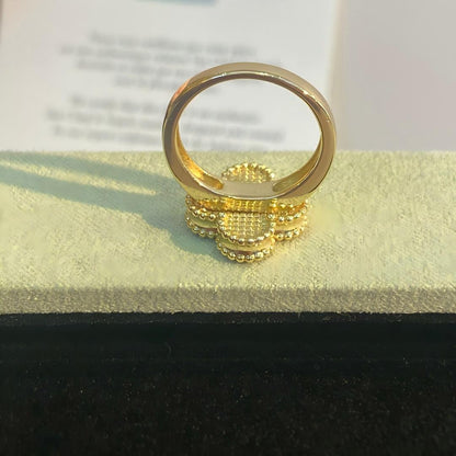 [LUCKY LOVE]NEW CLOVER PINK ENAMEL RINGS