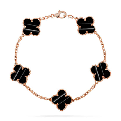 [LUCKY LOVE] CLOVER 5 MOTIF PULSAR STONE BRACELET COLLECTION