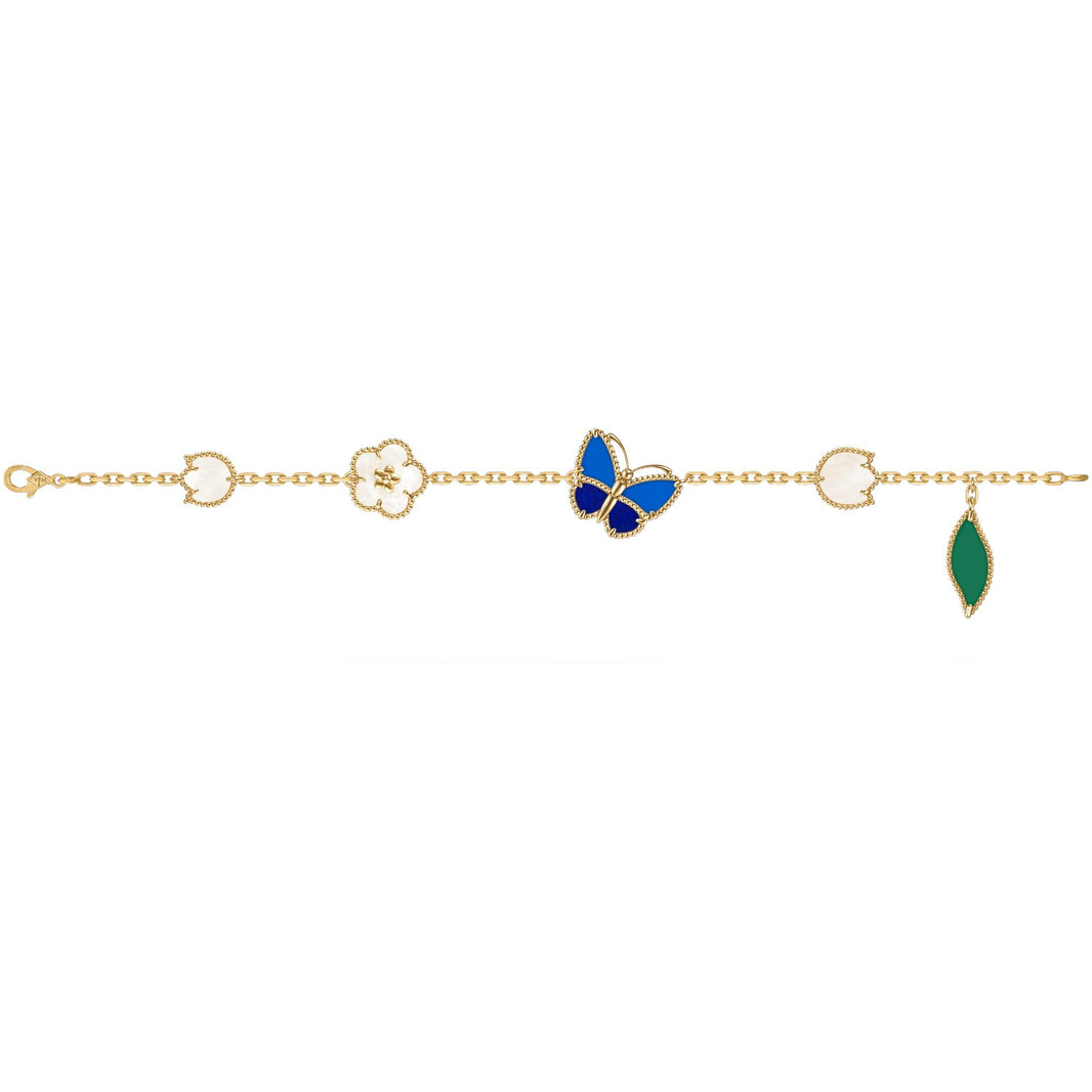 [LUCKY LOVE]LUCKY SPRING BUTTERFLY 5 MOTIF BRACELET