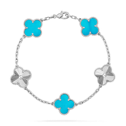 [LUCKY LOVE]CLOVER LASER SILVER BRACELET COLLECTION,5 MOTIFS