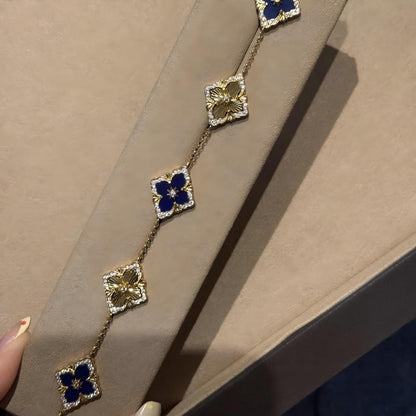 [LUCKY LOVE]OPERA 5 MOTIFS TULLE ENAMEL BRACELET