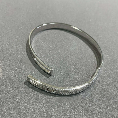 [LUCKY LOVE]Move Noa Rose Gold Pavé Diamond Bangle Bracelet