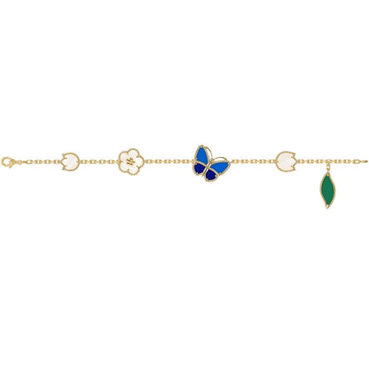 [LoveLucky] LOVE Brushed & Lucky Spring Butterfly 5-Motif Bracelet Stack Set