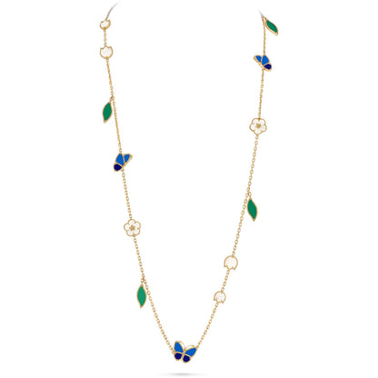 [LUCKY LOVE]LUCKY SPRING BUTTERFLY 15 FLOWER NECKLACE