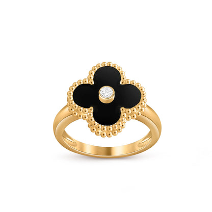 [LUCKY LOVE]CLOVER DIAMOND RING GOLD COLLECTION
