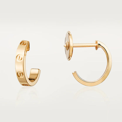 [LUCKY LOVE]LOVE EARRINGS 2.65MM PINK GOLD