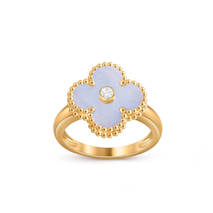 [LUCKY LOVE]CLOVER DIAMOND RING GOLD COLLECTION