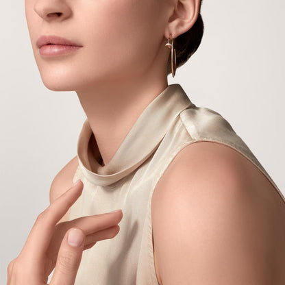 [LUCKY LOVE]JUSTE HALF DIAMOND LARGE EARRINGS