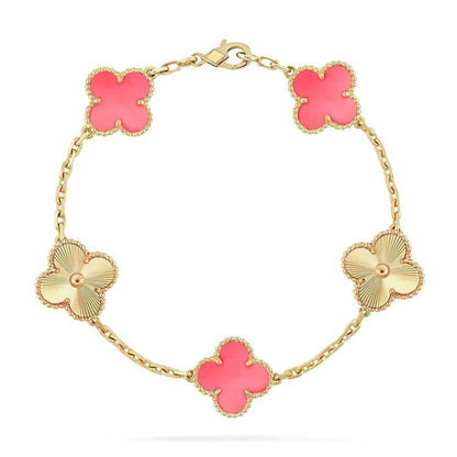 [LUCKY LOVE]CLOVER LASER GOLD BRACELET COLLECTION,5 MOTIFS
