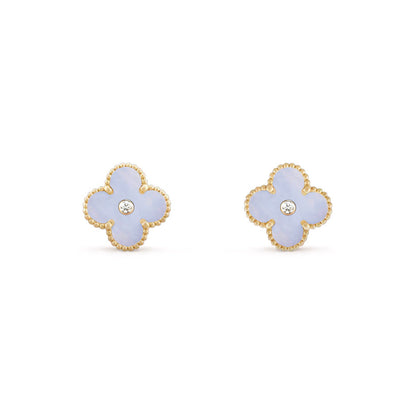 [LUCKY LOVE]CLOVER  15MM DIAMOND EARRINGS COLLECTION