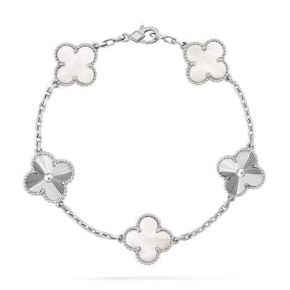 [LUCKY LOVE]CLOVER LASER SILVER BRACELET COLLECTION,5 MOTIFS
