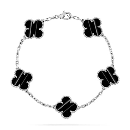 [LUCKY LOVE] CLOVER 5 MOTIF PULSAR STONE BRACELET COLLECTION