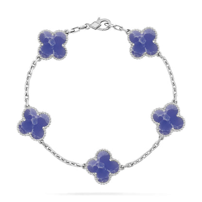 [LUCKY LOVE]CLOVER 5 MOTIF BLUE VEINS BRACELET COLLECTION