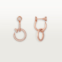 [LUCKY LOVE]JUSTE FULL DIAMOND DOUBLE EARRINGS
