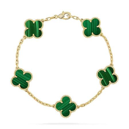 [LoveLucky]Clover 5 Motifs  Duo Bracelet Stack Set