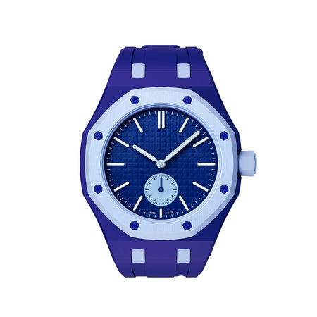 Oak Pop Exclusive Dark Blue And Light Blue Silicone Strap