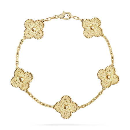 [LUCKY LOVE]CLOVER 5 MOTIFS BRONZING BRACELET
