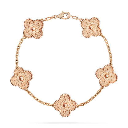 [LUCKY LOVE]CLOVER ROSE GOLD BRACELET COLLECTION,5 MOTIFS