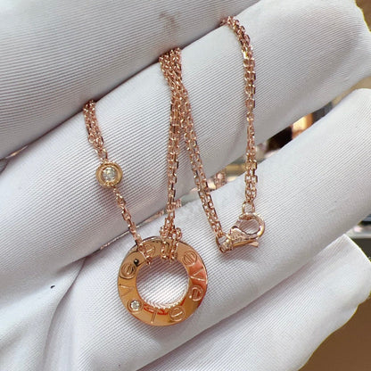 [LUCKY LOVE]LOVE NECKLACE 16MM 2 DIAMONDS