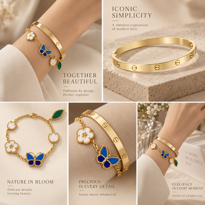 [LoveLucky]Lucky Spring & Love Bracelet Stack Set
