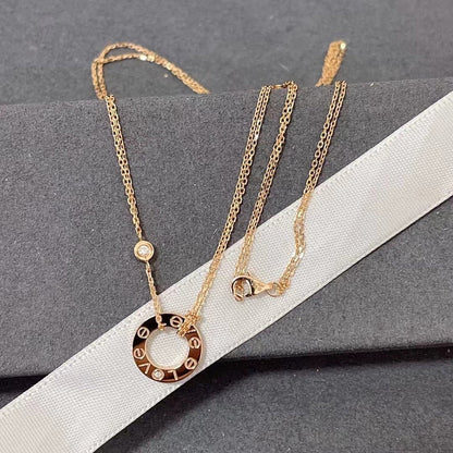 [LUCKY LOVE]LOVE NECKLACE 16MM 2 DIAMONDS