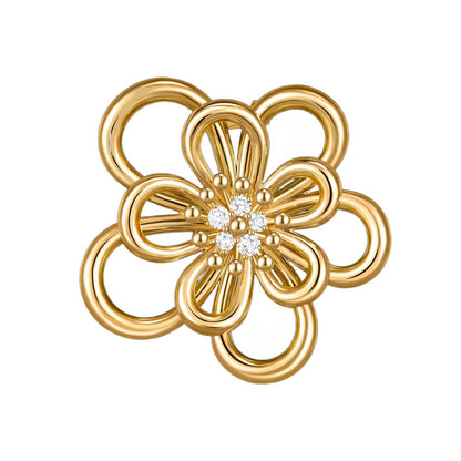 [LUCKY LOVE]FLOWERLACE NECKLACE 5 DIAMONDS