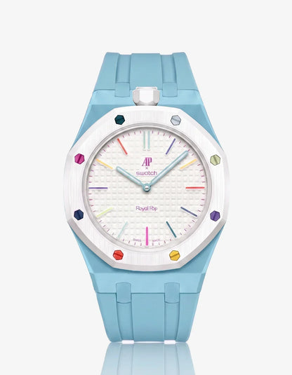 Silicone Strap & Case  Royal Pop Huit Blanc(Customize  Colors)