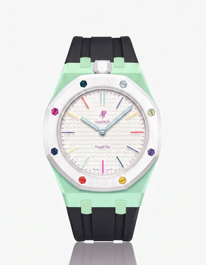 Silicone Strap & Case  Royal Pop Huit Blanc(Customize  Colors)