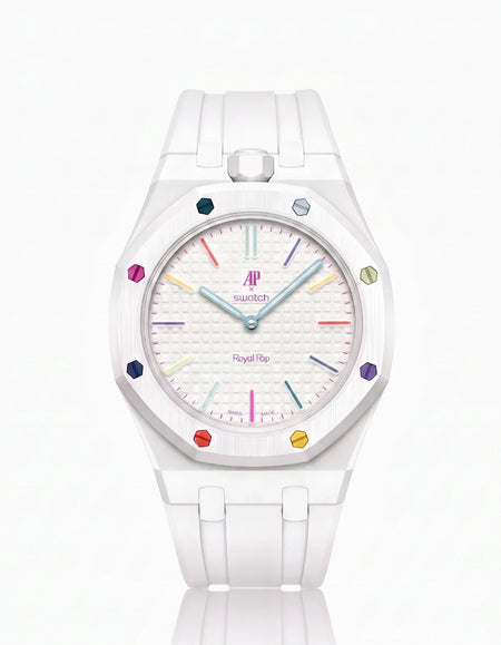 Silicone Strap & Case  Royal Pop Huit Blanc(Customize  Colors)