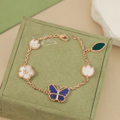 [LUCKY LOVE]LUCKY SPRING BUTTERFLY 5 MOTIF BRACELET