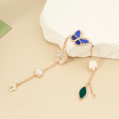 [LUCKY LOVE]LUCKY SPRING BUTTERFLY 5 MOTIF BRACELET