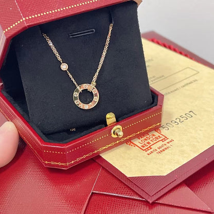 [LUCKY LOVE]LOVE NECKLACE 16MM 2 DIAMONDS