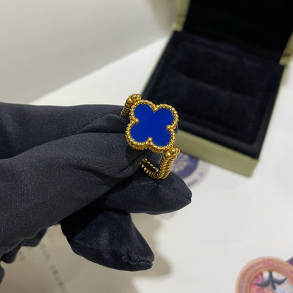 [LUCKY LOVE]CLOVER RIVERSIBLE RING GOLD COLLECTION