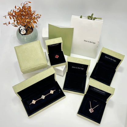 [LUCKY LOVE]CLOVER MINI 9.5MM CARNELIANS NECKLACE COLLECTION