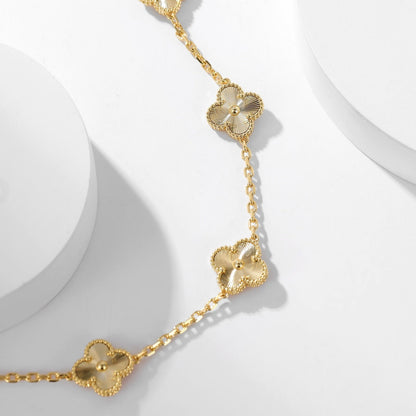 [LUCKY LOVE]CLOVER 10 MOTIFS LASER NECKLACE