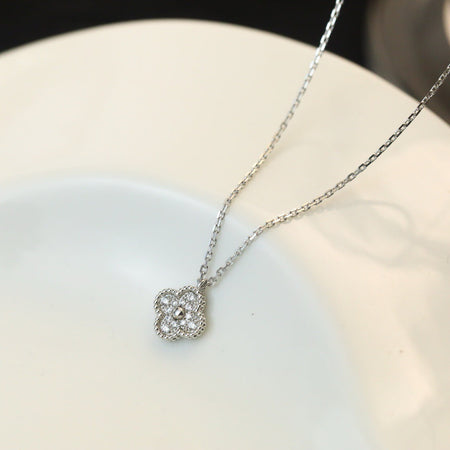 [LUCKY LOVE]CLOVER MINI 9.5MM PENDANT DIAMOND NECKLACE